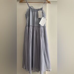 Stella McCartney girls grey Embro Ribbon dress/gown  formal 12